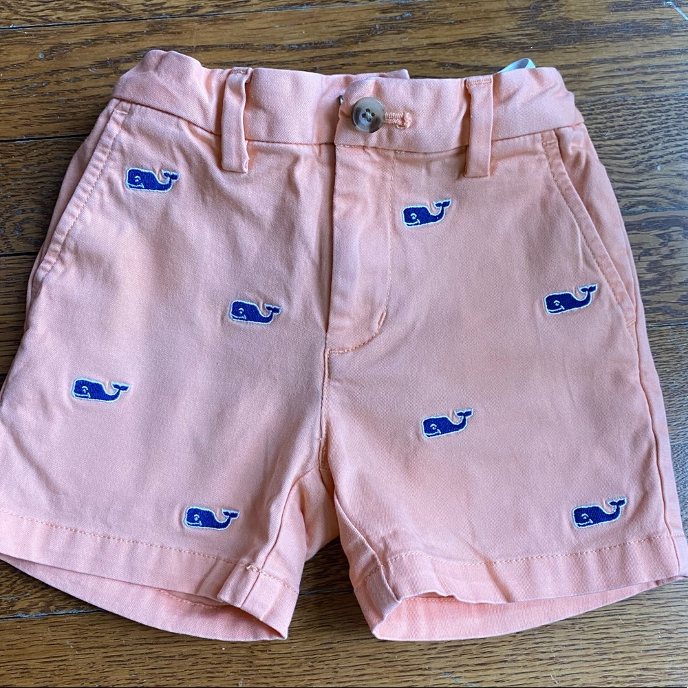Orange whale Vineyard Vine shorts